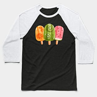 Fruit Popsicles Baseball T-Shirt